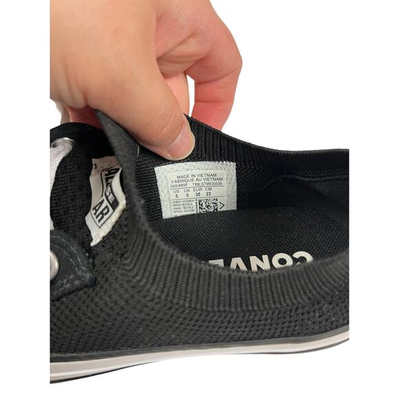 Converse Chuck Taylor All Star Shoreline Knit Black Low Women’s 5 Slip-On Shoes - Picture 2 of 7